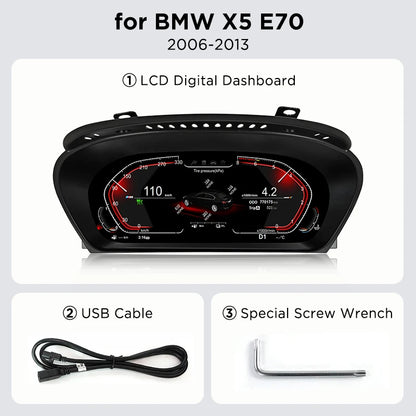 Digital Cluster Dashboard For BMW X5 E70 X6 E71 2006-2013