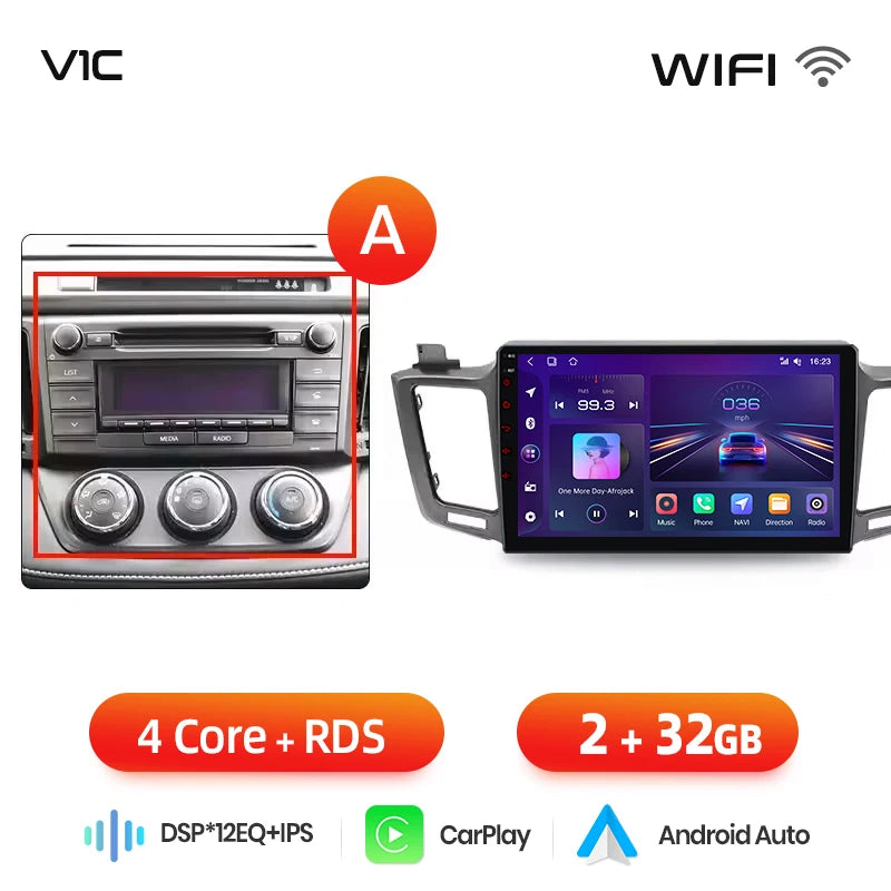 Android Infotainment for Toyota RAV4 (2012–2018)