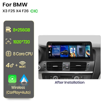 Wireless Carplay/ Android Auto Navigation For BMW X3 F25 X4 F26 2010-2017