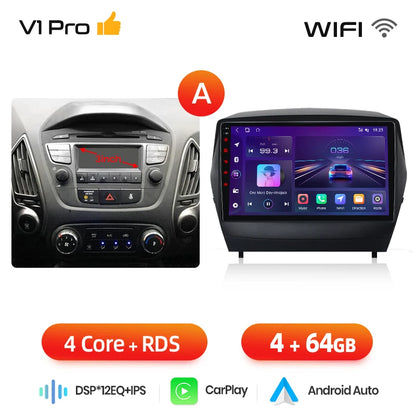 Wireless CarPlay Android Auto Navigation For Hyundai Tucson 2 ix35 2009 - 2015