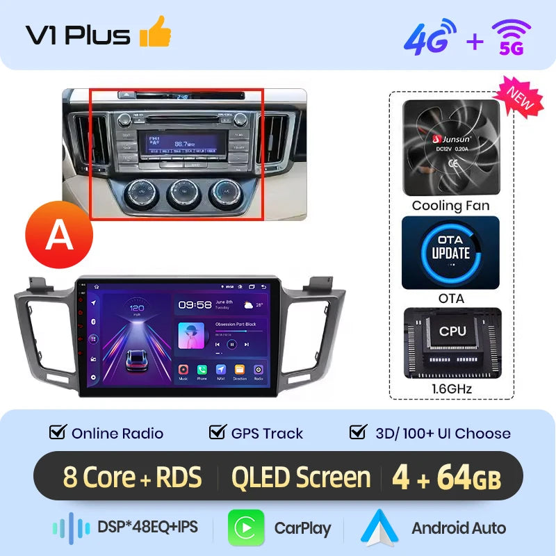 Android Infotainment for Toyota RAV4 (2012–2018)