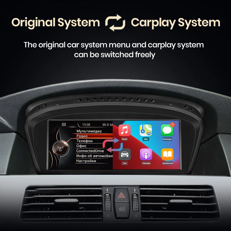 Wireless Carplay/ Android Auto Navigation For BMW 3/5 Series E60 E61 E62 E63 E90 E91 E92 E93