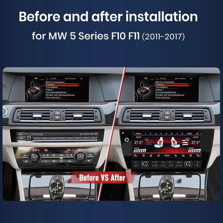 Junsun 10.25 inch Air Conditioning Screen For BMW 5 Series F10 F11 2011-2017 LCD Digital Display Climate Control Touch AC Board