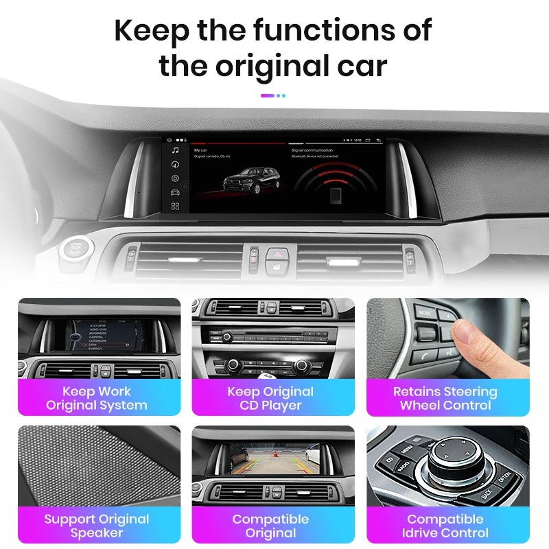 Wireless CarPlay Android Auto System For BMW 5 Series F10 F11 2011-2017