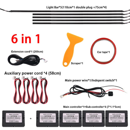 Luminous Symphony 18-in-1 RGB Ambient Car Lighting System – APP Controlled