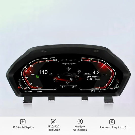 12.3″ Digital Dashboard Display for BMW 3 Series / BMW 4 Series / BMW 6 Series GT — 1920×720 LED, OEM Integration