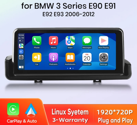 Wireless Navigation Carplay Android Auto BMW 3 Series E90 E91 E92 E93