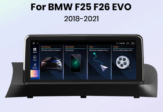 Wireless CarPlay Andorid Auto Navigation For BMW X3 F25 X4 F26 2018-2021 EVO