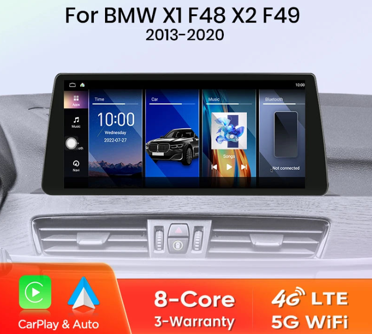 Wireless CarPlay/ Andorid Auto Navigation For BMW X1 F48 X2 F49 2013-2020